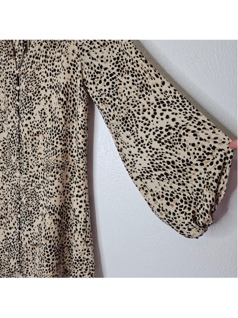 Buddy Love Leah Mini Dress Animal Print Tan Womens Size Extra Small - Picture 5 of 14